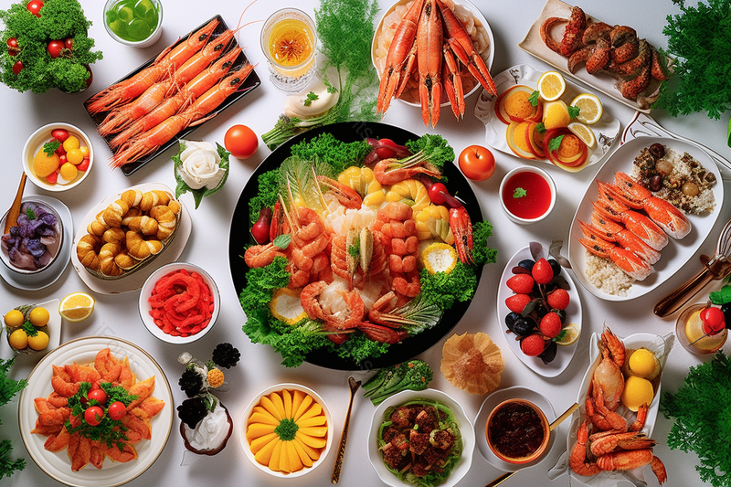 饭店海鲜大虾火锅丰盛大餐,高清,摄影图,摄影图片,图片大全,摄影图免费下载